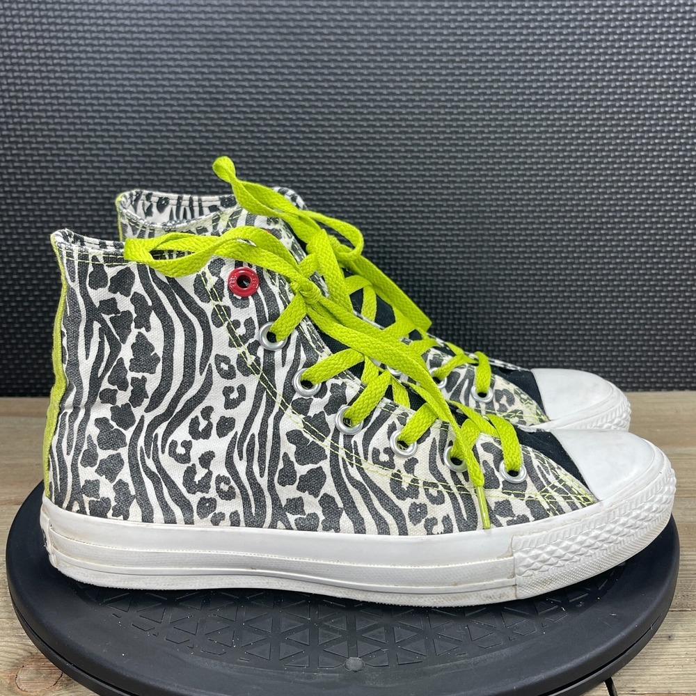Converse Chuck Taylor All Star High Shoes Mens 5.5‎ Zebra Stripes Sk8 Sneakers